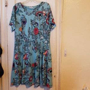 Womens plus size flower dress